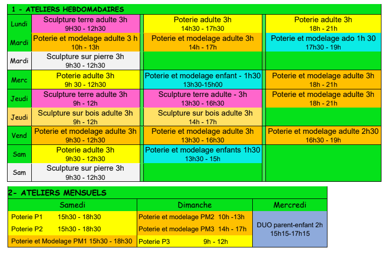 Ateliers 2024 / 2025